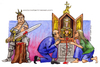 Cartoon: San Peccato (small) by Niessen tagged protestant saint sword pray merkel protestante cattolico reliquia santo scrigno pregare peccatore evangelisch katholisch ritter schwert anbeten heilig