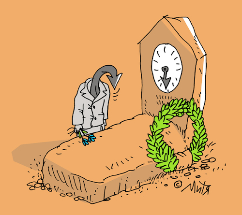 Cartoon: clock (medium) by mitya_kononov tagged mityacartoon