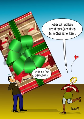 Cartoon: alles richtig gemacht ! (medium) by berti tagged inkscape,present,little,kleinigkeit,geschenk,weihnacht