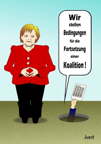 Cartoon: Die Maus die brüllte (medium) by berti tagged die,inkscape,macht,merkel,koalition,cdu,fdp