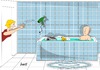 Cartoon: Der Fehlversuch II (small) by berti tagged mordversuch,ehekrach,föhn,strom,kurzschluß,rosenkrieg,badewanne,bathtube,marital,quarrel,electricity,hair,dryer,inkscape
