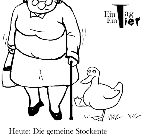 Cartoon: Die gemeine Stockente (medium) by Mistviech tagged gemein,stockente,natur,tiere