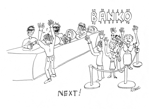 Cartoon: Banko (medium) by kullatoons tagged banks,holdup,ripoff,robbery