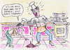 Cartoon: Strained (small) by kullatoons tagged chef,cook,strained,shock