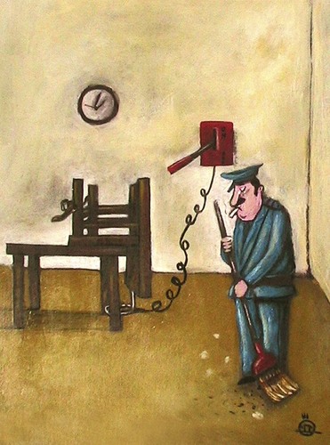 Cartoon: electric chear (medium) by drljevicdarko tagged finish,job