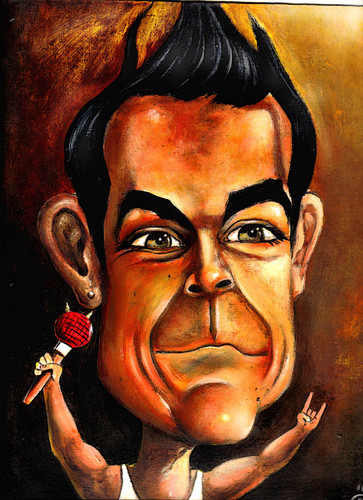 Cartoon: Robbie Williams (medium) by drljevicdarko tagged robbie