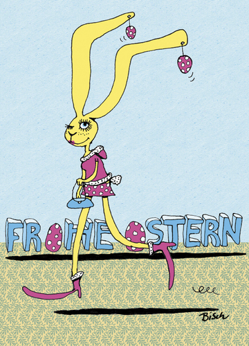 Cartoon: Osterschmuck (medium) by BiSch tagged hase,ohrring,ostern,bunny,osterschmuck,ostern,ohrring,osterschmuck