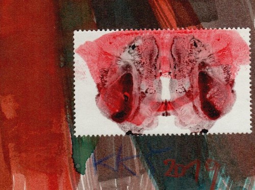 Cartoon: Abstract symmetry (medium) by Kestutis tagged abstract,symmetry,watercolor,klecksography,stamp,dada,postcard,mail,art,kestutis,lithuania,postage