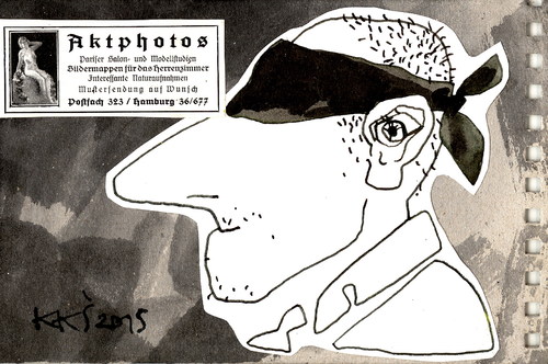 Cartoon: Aktphotographer (medium) by Kestutis tagged lithuania,kestutis,woman,man,postcard,dada,photo,photographer,akt