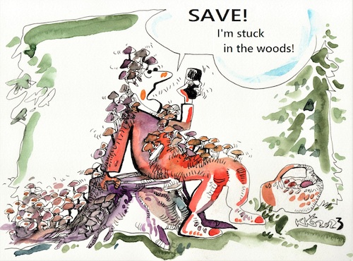 Cartoon: An incident (medium) by Kestutis tagged incident,kestutis,lithuania,mushroom,forest