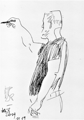 Cartoon: Artist and model today 4 (medium) by Kestutis tagged artist,model,today,sketch,kestutis,lithuania