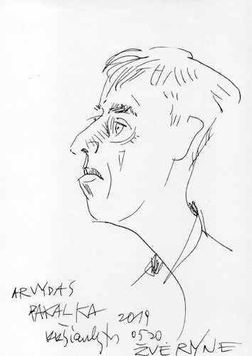Cartoon: Arvydas Pakalka (medium) by Kestutis tagged sketch,kestutis,lithuania
