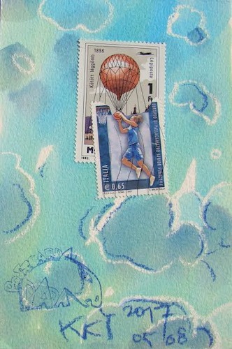 Cartoon: Basketball. DADA Sports (medium) by Kestutis tagged bnasketball,sports,dada,postcard,mail,art,kestutis,lithuania