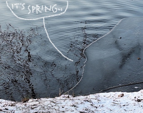 Cartoon: Between winter and spring (medium) by Kestutis tagged winter,ice,water,spring,kestutis,lithuania,photography,observagraphics