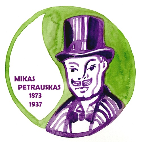 Cartoon: Composer Mikas Petrauskas (medium) by Kestutis tagged composer,singer,kestutis,lithuania