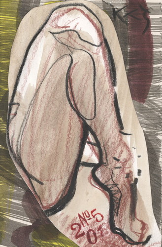 Cartoon: DADA Sketch. Leg of model (medium) by Kestutis tagged art,lithuania,kestutis,sketch,liner,postcard,dada,kunst,model