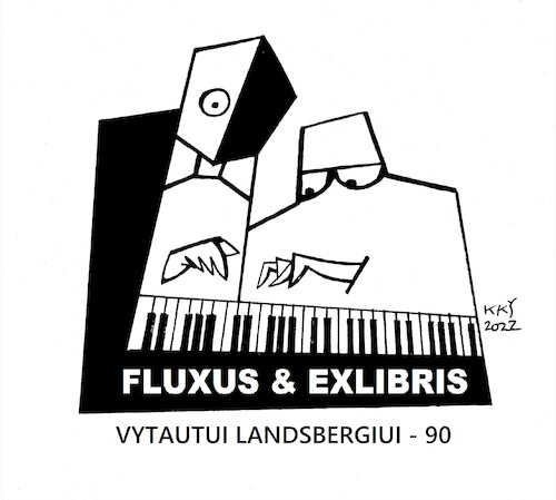 Cartoon: Exlibris to Vytautas Landsbergis (medium) by Kestutis tagged exlibris,art,kunst,fluxus,music,kestutis,lithuania