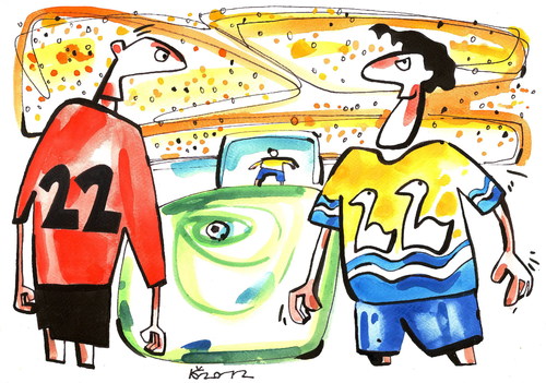 Cartoon: FOOTBALL AND NUMEROLOGY (medium) by Kestutis tagged schwan,swan,euro,2012,fussball,fußball,numerology,football,soccer,bird,vogel