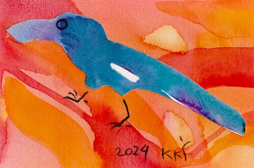 Cartoon: Garden bird (medium) by Kestutis tagged dada,garden,bird,nature,kestutis,lithuania,postcard