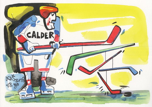 Cartoon: Good Hockey player (medium) by Kestutis tagged good,hockey,player,winter,sports,olympic,sochi,2014,ice,calder,alexander,art,kestutis,lithuania
