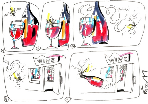 Cartoon: GOOD WINE (medium) by Kestutis tagged wine,sommer