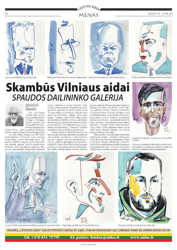 Cartoon: Leaders gallery in the newspape (medium) by Kestutis tagged leader,nato,summit,vilnius,kestutis,lithuania