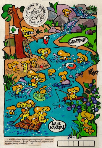 Cartoon: Mushroom Cantharellus summer (medium) by Kestutis tagged mushroom,summer,green,kestutis,lithuania
