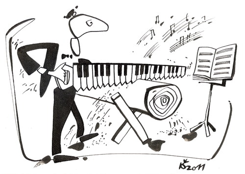 Cartoon: MUSICAL ADVENTURE (medium) by Kestutis tagged happening,music