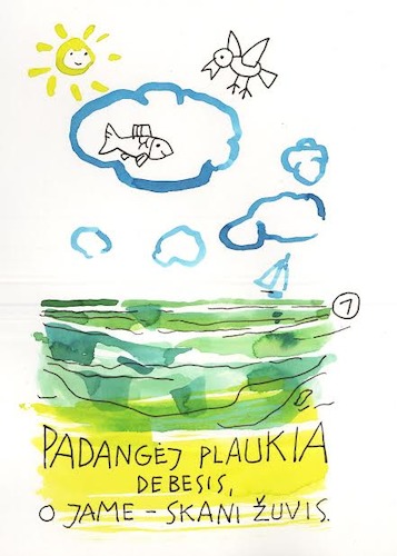 Cartoon: Near the Sea. DADA Humor (medium) by Kestutis tagged dada,poetry,humor,kestutis,lithuania