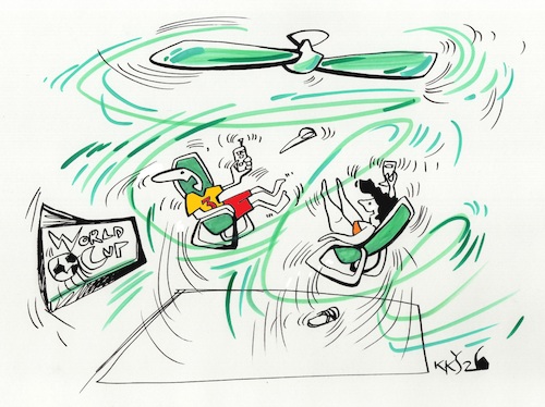 Cartoon: New fan (medium) by Kestutis tagged new,fan,world,cup,television,fifa,football,fussball,2026,kestutis,lithuania