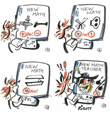 Cartoon: NEW MATH (medium) by Kestutis tagged comic,strip,hackers,pirates,games,math,teacher,school,kestutis,lithuania