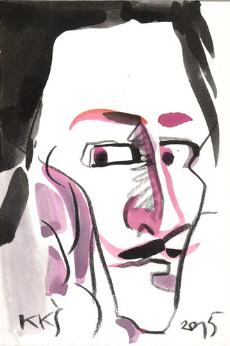 Cartoon: Salvador Dali (medium) by Kestutis tagged liner,postcard,art,kunst,kestutis,lithuania