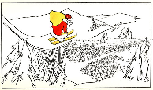 Cartoon: Santa Claus coming (medium) by Kestutis tagged new,year,kestutis,lithuania,sluota,winter,santa,claus