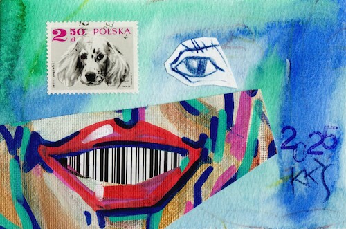 Cartoon: Second eye (medium) by Kestutis tagged dada,postcard,eye,smile,dog,kestutis,lithuania