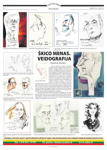 Cartoon: Sketch art. Face graphics (medium) by Kestutis tagged face,text,causerie,newspaper,kunst,art,graphic,kestutis,lithuania