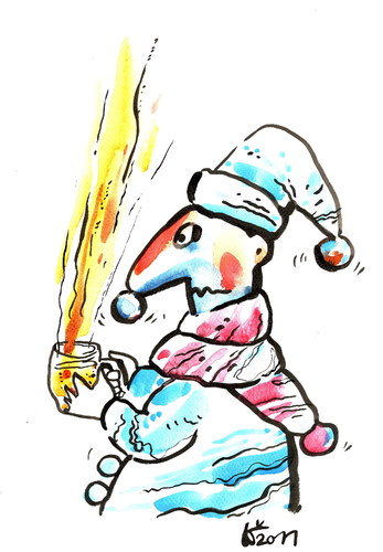 Cartoon: SNUFFLES. SCHNUPFEN. SLOGA (medium) by Kestutis tagged disease,patient,krankheit,kestutis,winter,schnupfen,snuffles