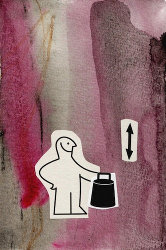 Cartoon: Sports exercise (medium) by Kestutis tagged furniture,collage,dada,comic,postcard,art,kunst,kestutis,lithuania,sports,exercise,building,adventures