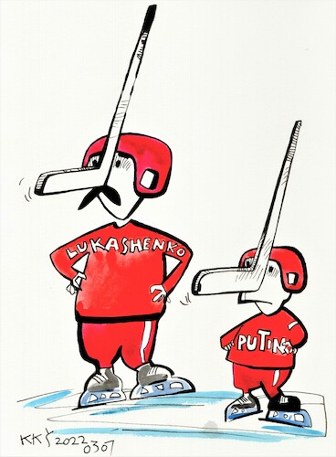 Cartoon: TEAM (medium) by Kestutis tagged team,putin,russia,war,lukashenko,belarus,ukraine,europa,nato,kestutis,lithuania