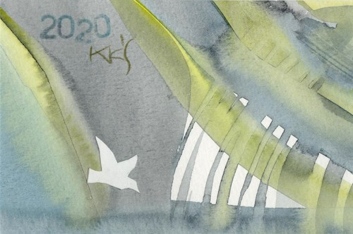 Cartoon: Three birds (medium) by Kestutis tagged bird,postcard,art,kunst,kestutis,lithuania