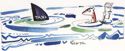 Cartoon: TOURIST (medium) by Kestutis tagged shark,map,animal,season,tourist