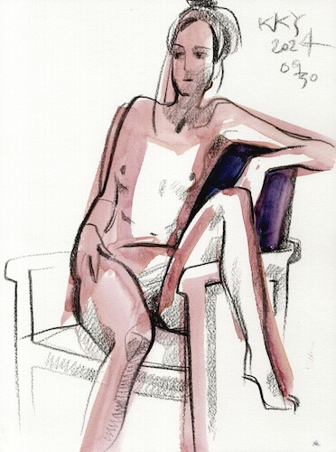 Cartoon: Artists plus models 5 (medium) by Kestutis tagged artist,model,sketch,art,kunst,kestutis,lithuania