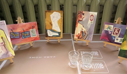 Cartoon: DADA exhibition during quarantin (medium) by Kestutis tagged exibition,gallery,dada,postcard,art,kunst,kestutis,lithuania