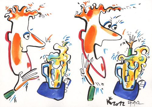 Cartoon: OKTOBERFEST (medium) by Kestutis tagged lithuania,siaulytis,kestutis,schaum,foam,strip,bier,beer,oktoberfest,adventure