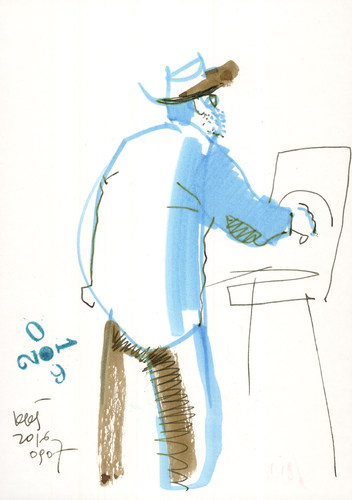 Cartoon: Plein-air artists (medium) by Kestutis tagged pleinair,artist,kestutis,lithuania,sketch