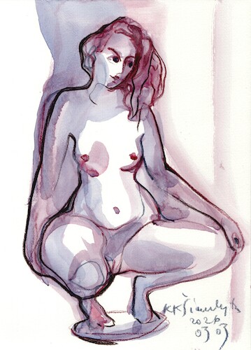 Cartoon: Quick drawings 14 (medium) by Kestutis tagged quick,drawing,nude,art,kunst,sketch,kestutis,lithuania