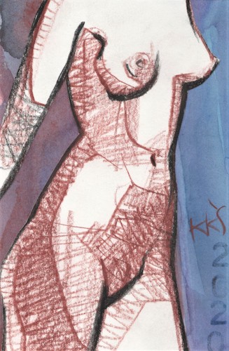Cartoon: Two sketch art postcards 16 (medium) by Kestutis tagged sketch,art,postcard,kunst,kestutis,lithuania