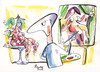 Cartoon: ARTIST AND MODEL (small) by Kestutis tagged artist,grape,traube,man,woman,herbst,autumn,brush,pinsel,model,kestutis,siaulytis,lithuania,künstler,malerei,painting