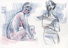 Cartoon: Artist and model. Sketch 1 (small) by Kestutis tagged artist,model,sketch,kestutis,lithuania