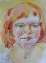 Cartoon: Brone (small) by Kestutis tagged watercolor,sketch,aquarellskizze,kestutis,lithuania,portrait