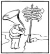 Cartoon: Crossroad (small) by Kestutis tagged crossroad,music,kestutis,siaulytis,lithuania